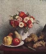 Henri Fantin-Latour Stilleben mit Blumen und Fruchten painting